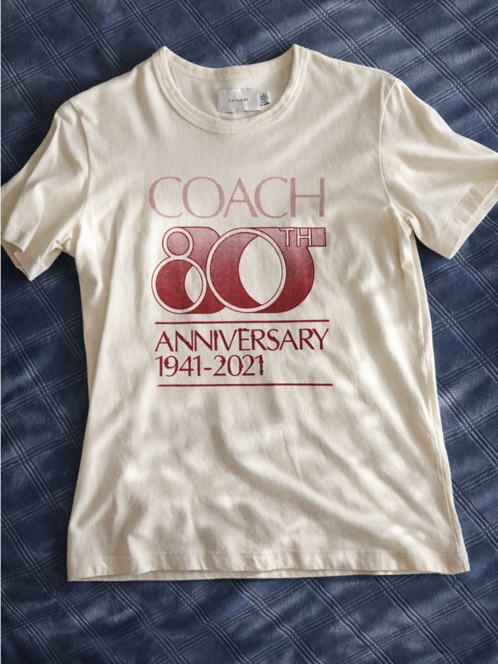 Coach 80th Anniversary Cream T-Shirt S